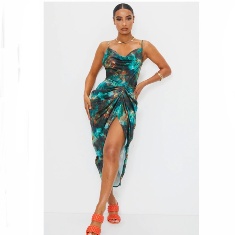 Tropical print dress size 6